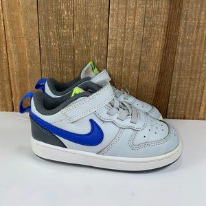 Nike Court Borough Low 2 Toddler Boys 8C Gray Blue Athletic Shoes